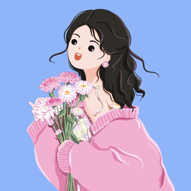 简直是萌妹天花板，超萌且治愈的Q版小女孩插画，看起来十分软萌