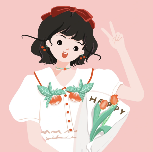 简直是萌妹天花板，超萌且治愈的Q版小女孩插画，看起来十分软萌