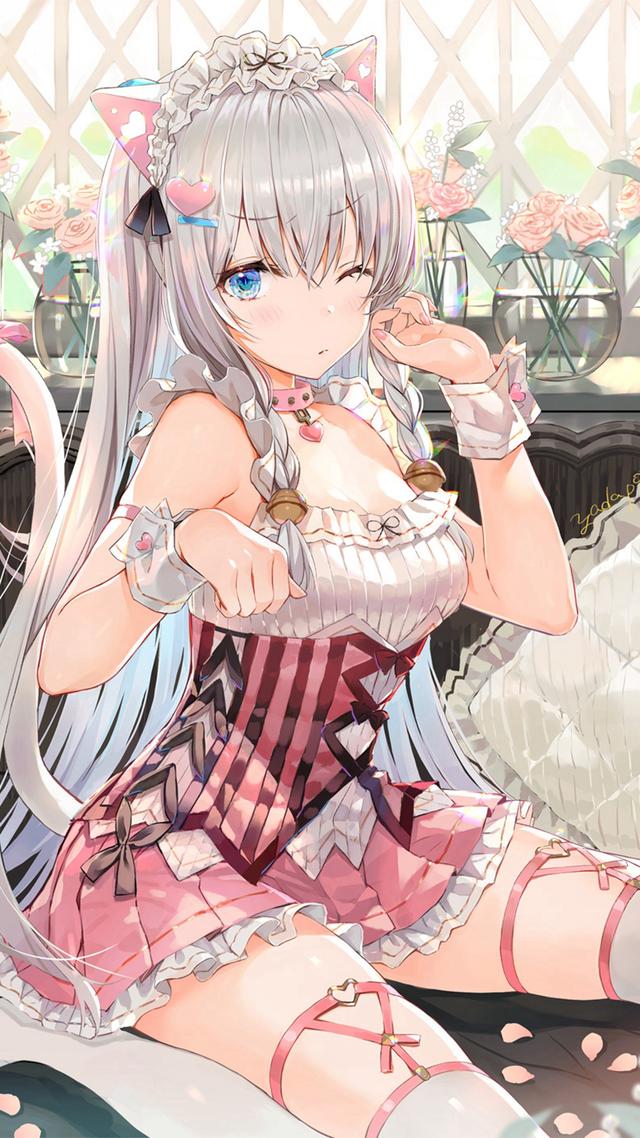 「动漫壁纸」动漫美女性感插画手机壁纸