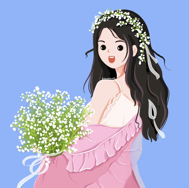 简直是萌妹天花板，超萌且治愈的Q版小女孩插画，看起来十分软萌