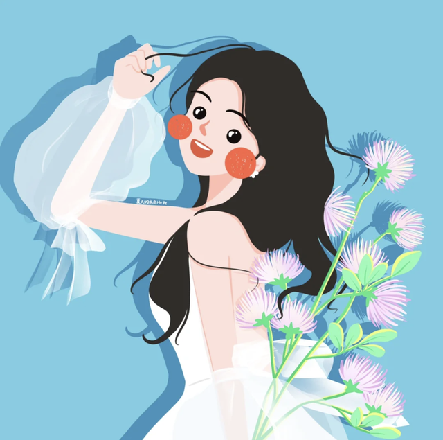 简直是萌妹天花板，超萌且治愈的Q版小女孩插画，看起来十分软萌