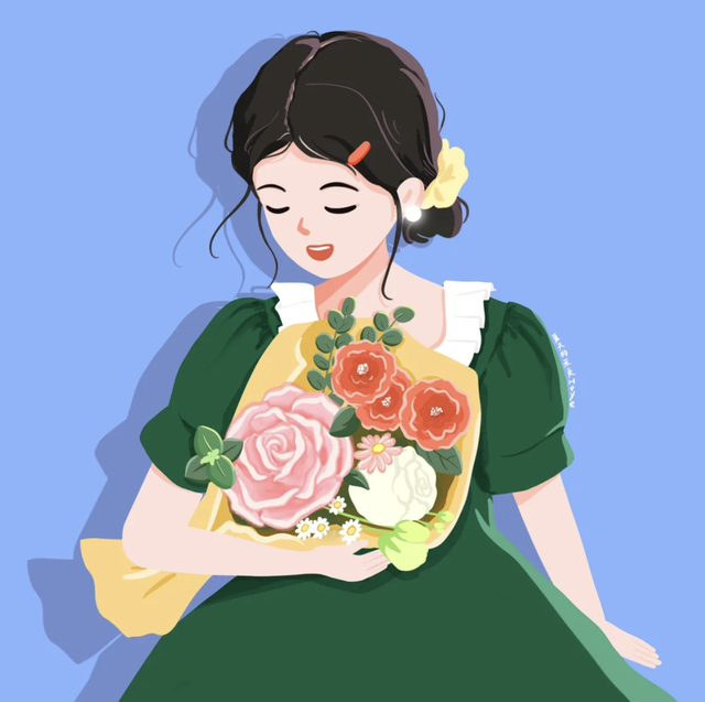 简直是萌妹天花板，超萌且治愈的Q版小女孩插画，看起来十分软萌