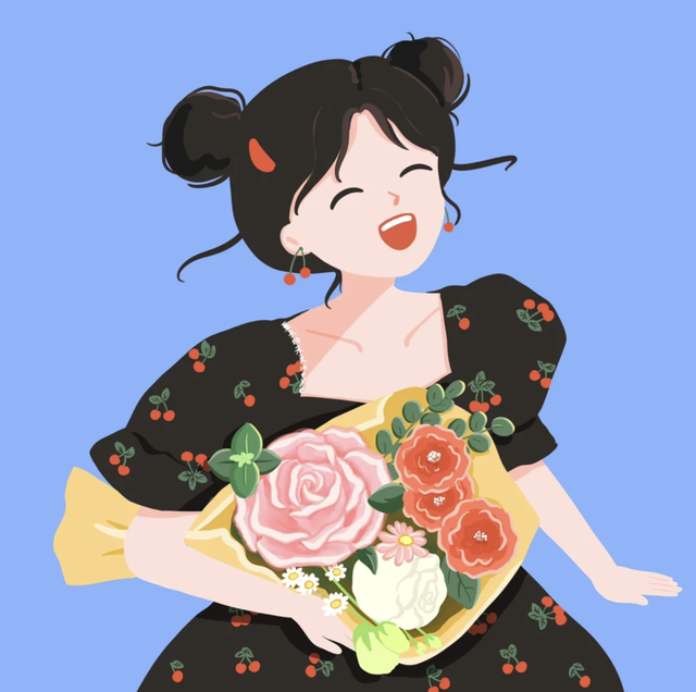 简直是萌妹天花板，超萌且治愈的Q版小女孩插画，看起来十分软萌