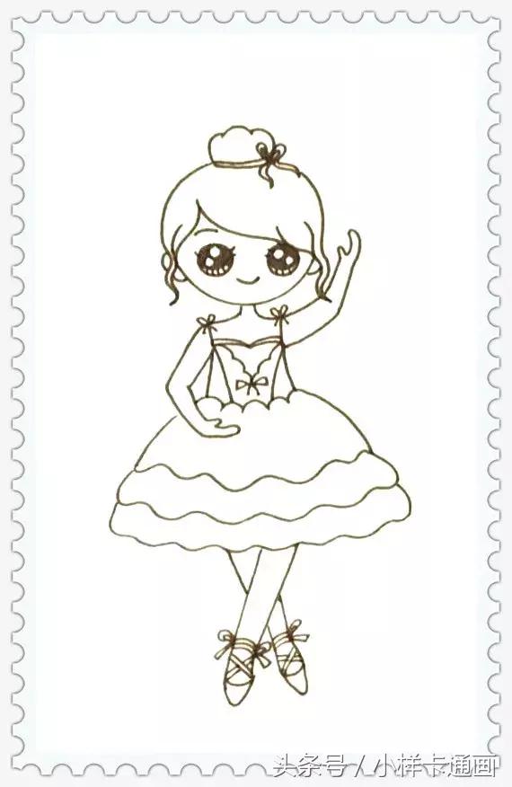 跳芭蕾舞的小女孩详细步骤图！