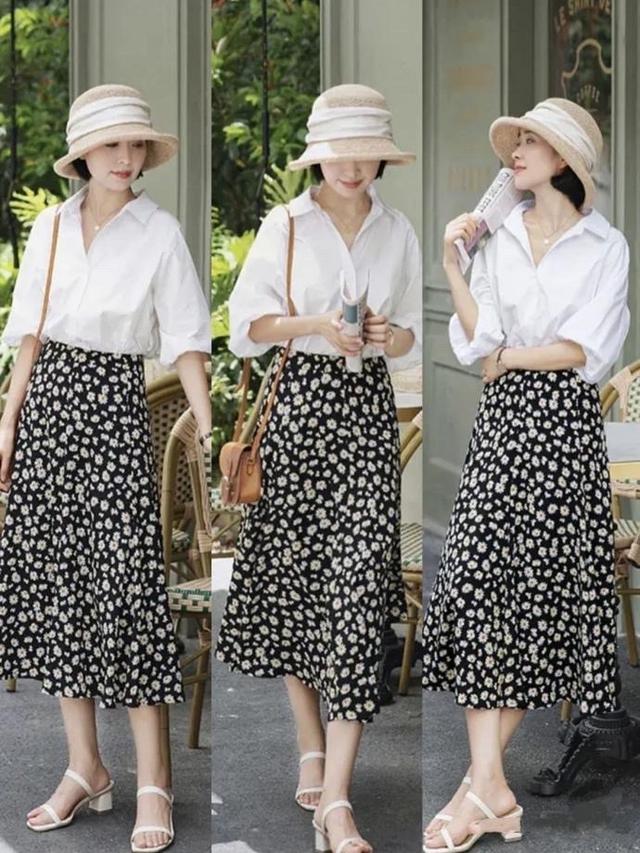 中年女人不要再穿“大花裙”了，这些小花裙更适合你，减龄显气质