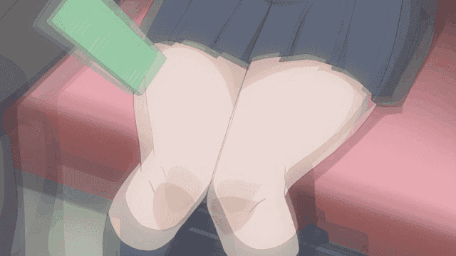 好死不死口香糖掉在眼前漂亮的女高中生两腿之间,就这么稳稳的卡在大腿缝缝里?