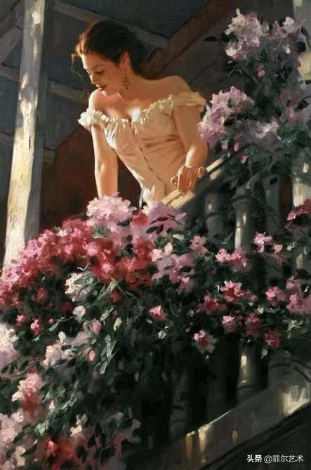 阳光般的美感，美国人体油画中那些青春靓丽的女子