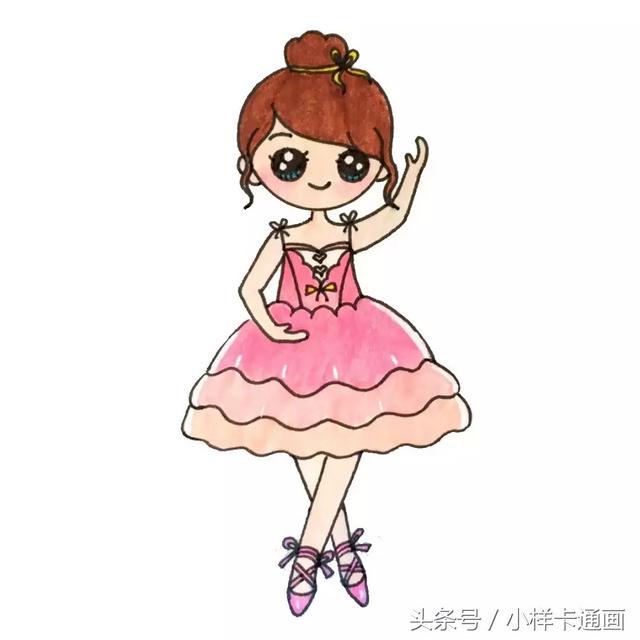 跳芭蕾舞的小女孩详细步骤图！