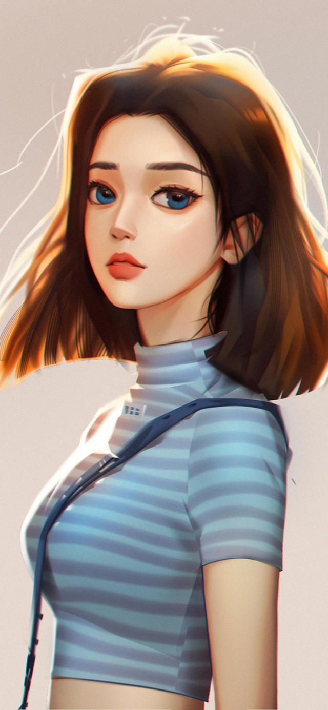 超美氛围感女生插画壁纸,是气质让你独特