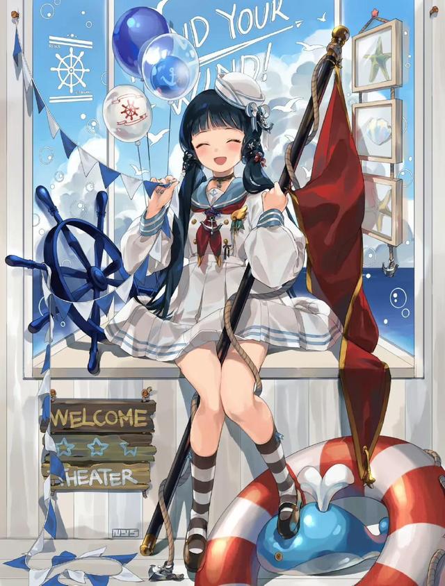 76张动漫插画,画中的女孩各有风格