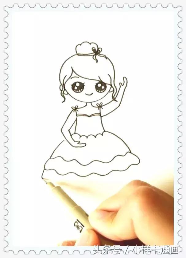 跳芭蕾舞的小女孩详细步骤图！