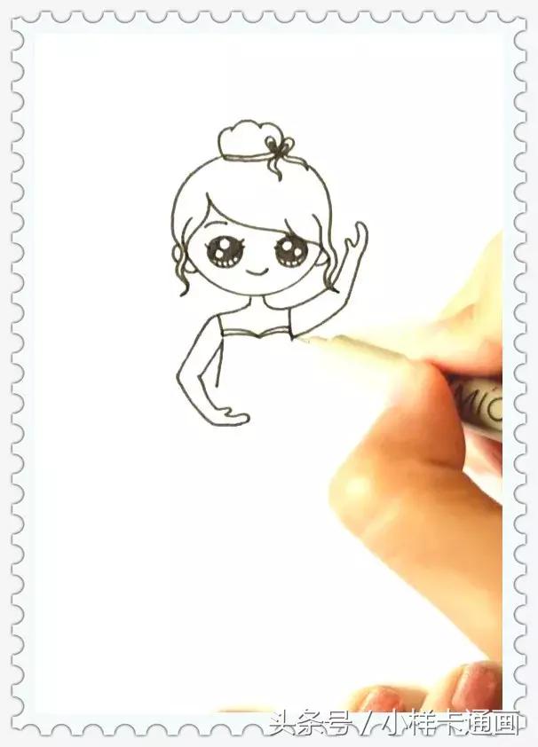 跳芭蕾舞的小女孩详细步骤图！