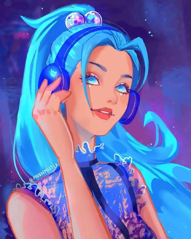 76张动漫插画,画中的女孩各有风格