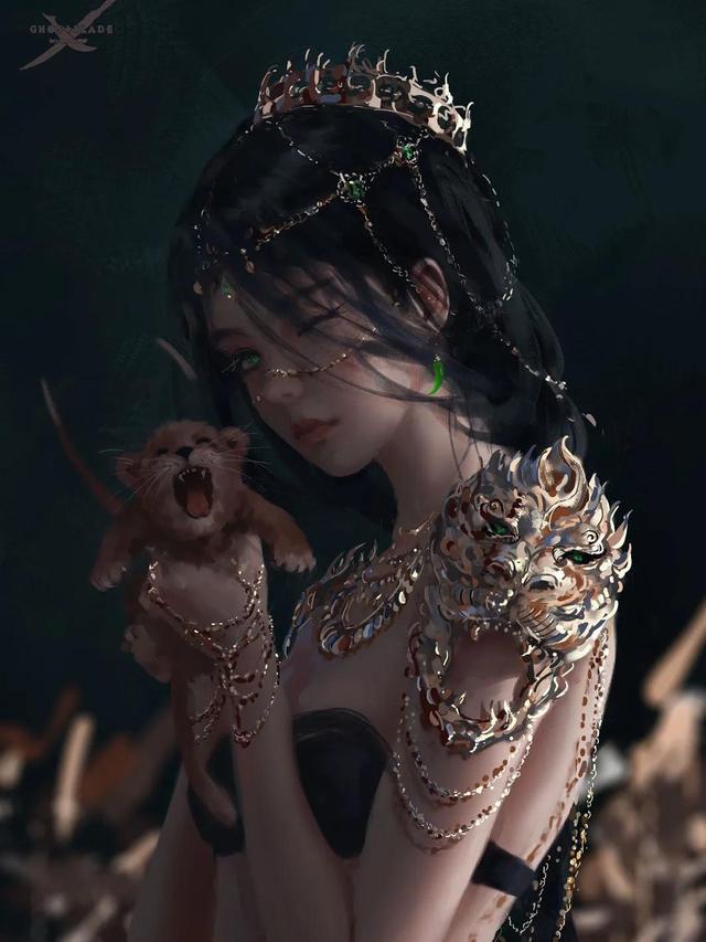 76张动漫插画,画中的女孩各有风格