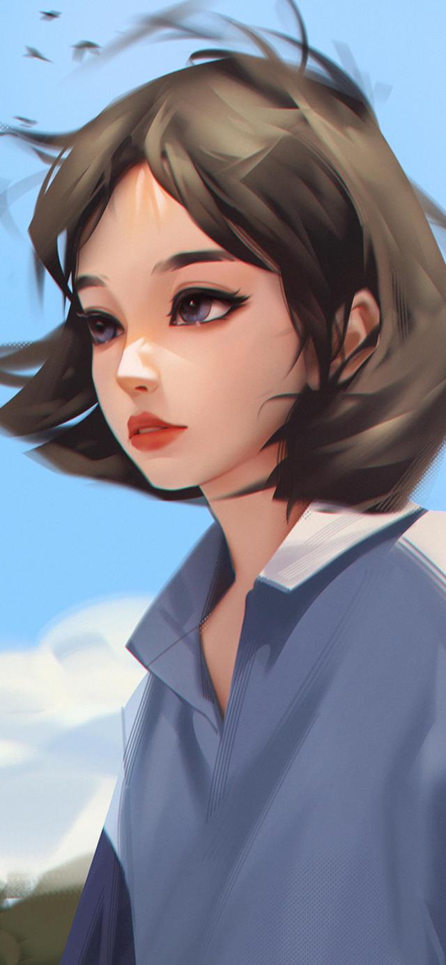 超美氛围感女生插画壁纸,是气质让你独特