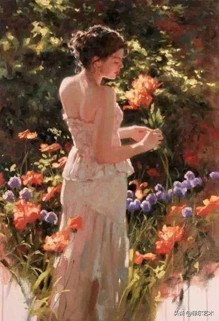 阳光般的美感，美国人体油画中那些青春靓丽的女子