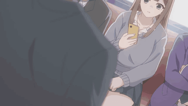 好死不死口香糖掉在眼前漂亮的女高中生两腿之间,就这么稳稳的卡在大腿缝缝里?