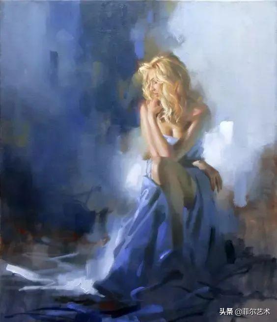 阳光般的美感，美国人体油画中那些青春靓丽的女子
