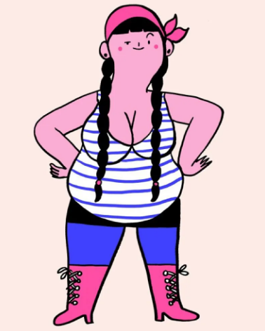 腰肥、腿粗、屁股大!身材犯规的胖女孩也很美,引起26万网友点赞