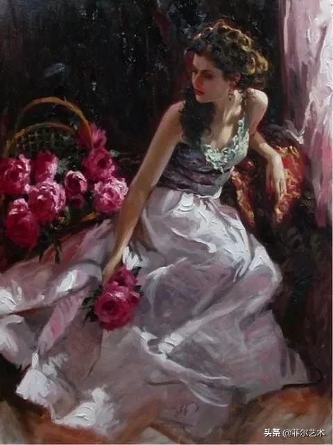 阳光般的美感，美国人体油画中那些青春靓丽的女子