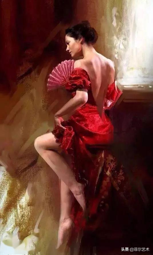 阳光般的美感，美国人体油画中那些青春靓丽的女子