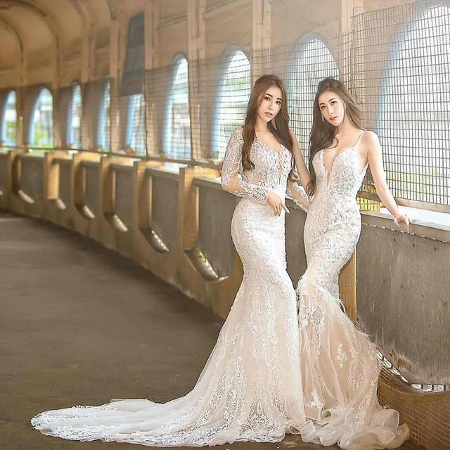 条纹校花美女和婚纱美女合辑