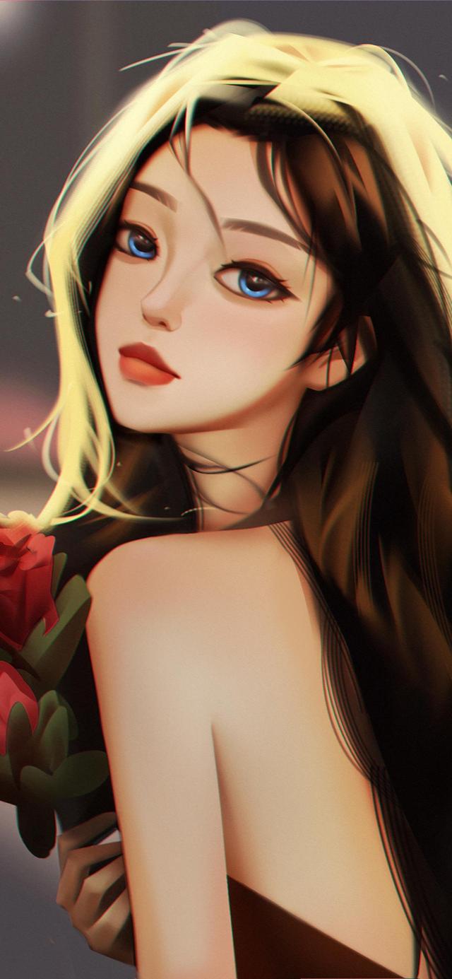 超美氛围感女生插画壁纸,是气质让你独特