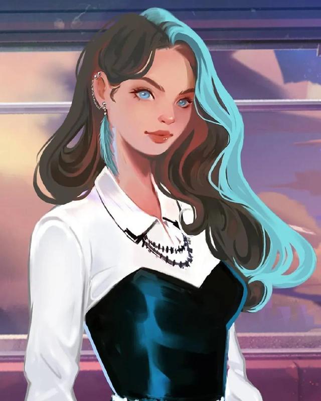 76张动漫插画,画中的女孩各有风格