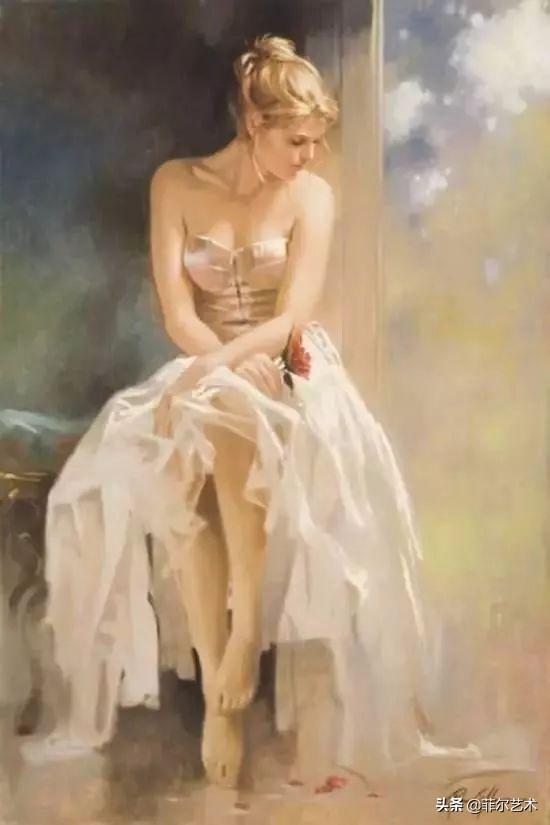 阳光般的美感，美国人体油画中那些青春靓丽的女子
