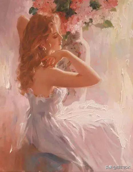 阳光般的美感，美国人体油画中那些青春靓丽的女子