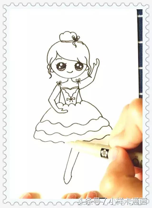 跳芭蕾舞的小女孩详细步骤图！