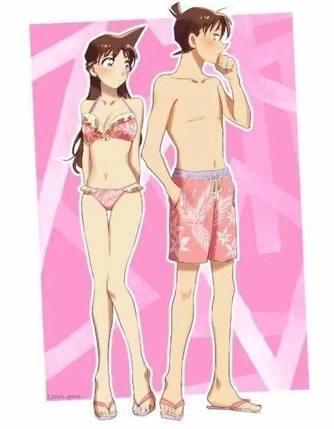 九月动漫头像:动漫cp泳装照,最后一张有彩蛋哦