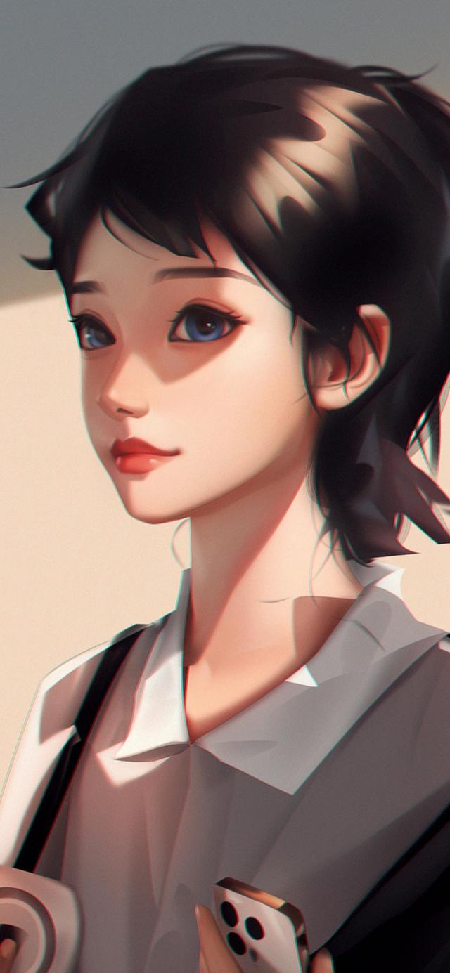 超美氛围感女生插画壁纸,是气质让你独特