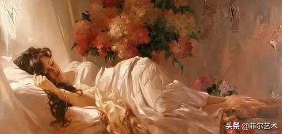 阳光般的美感，美国人体油画中那些青春靓丽的女子