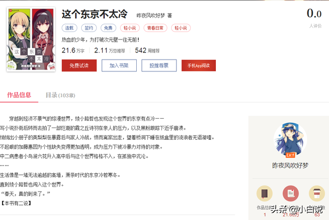 小白说网文·起点第44周三江榜：核平钚龙、原初巫师、综漫东京