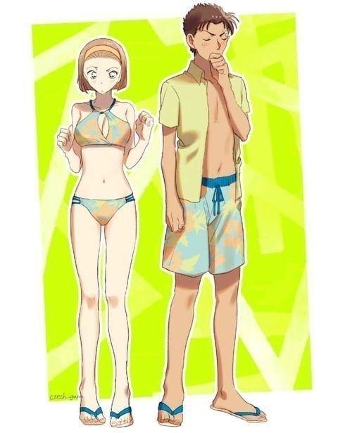 九月动漫头像:动漫cp泳装照,最后一张有彩蛋哦