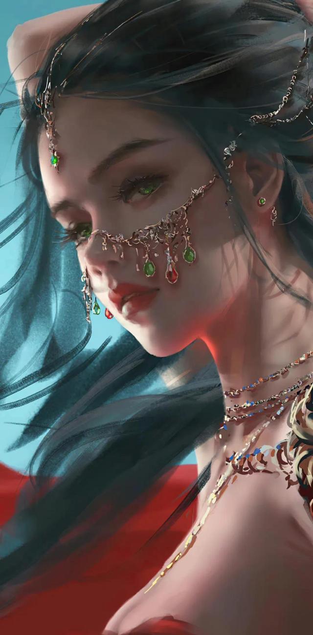 76张动漫插画,画中的女孩各有风格