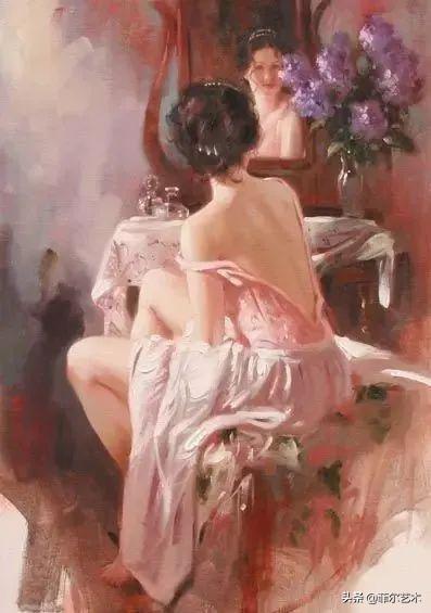 阳光般的美感，美国人体油画中那些青春靓丽的女子