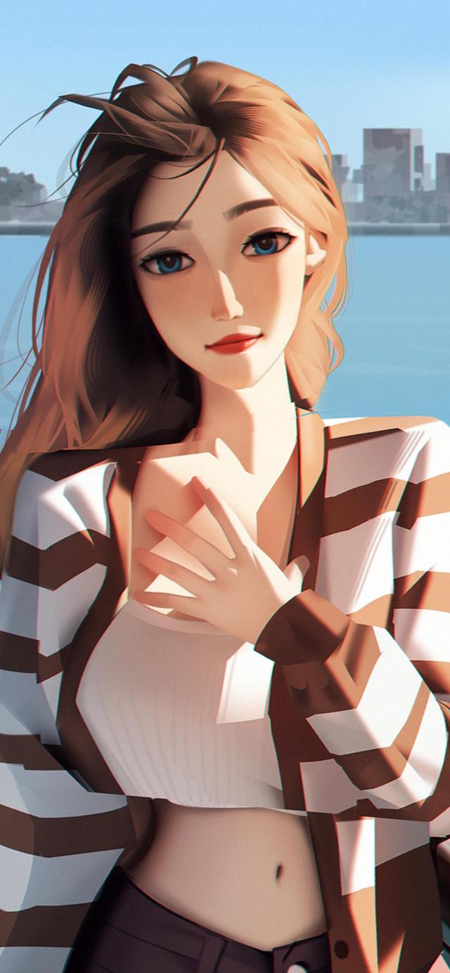 超美氛围感女生插画壁纸,是气质让你独特