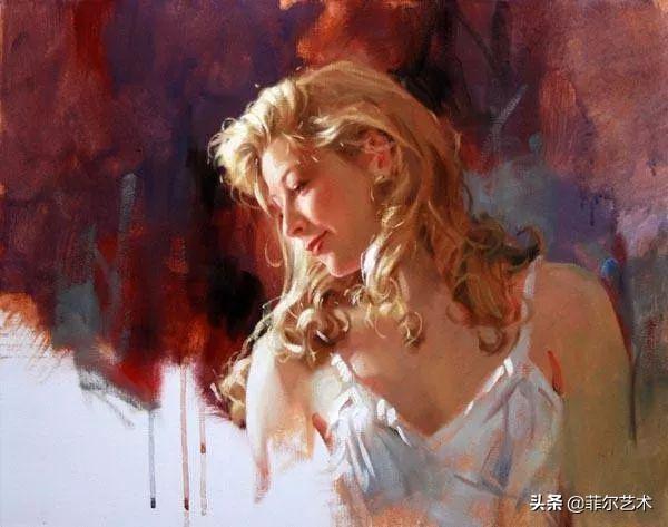 阳光般的美感，美国人体油画中那些青春靓丽的女子