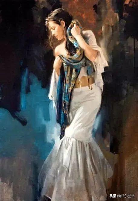 阳光般的美感，美国人体油画中那些青春靓丽的女子