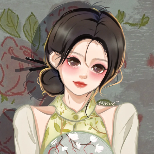 卡通漫画少女插画｜赏心悦目的佳人，好喜欢