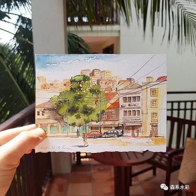 「森林系女孩」小清新水彩插画，带你走进自然的生活