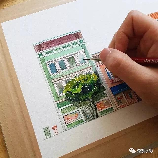 「森林系女孩」小清新水彩插画，带你走进自然的生活