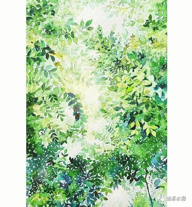「森林系女孩」小清新水彩插画，带你走进自然的生活