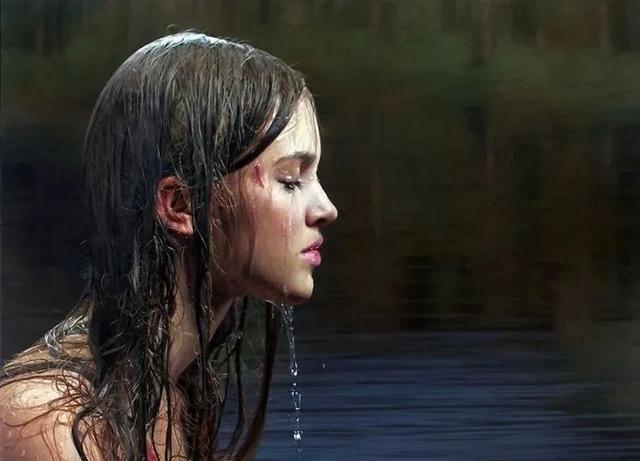 他笔下的湿身女人体少女,美得让人沦陷!细腻逼真堪称人肉打印机