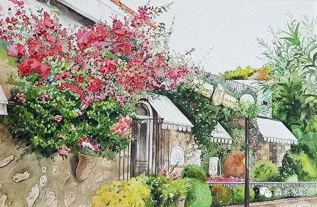 「森林系女孩」小清新水彩插画，带你走进自然的生活