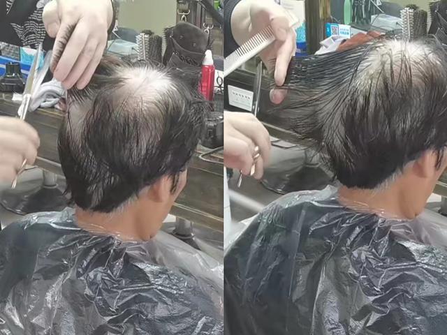 老人白发多发量少，试试这款冷烫小卷发型，不伤发好打理又显发量