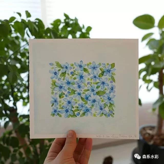 「森林系女孩」小清新水彩插画，带你走进自然的生活