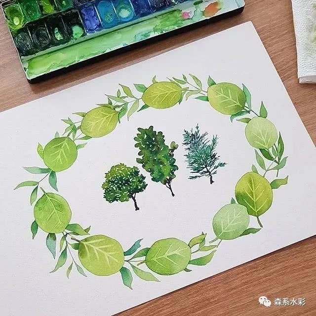 「森林系女孩」小清新水彩插画，带你走进自然的生活